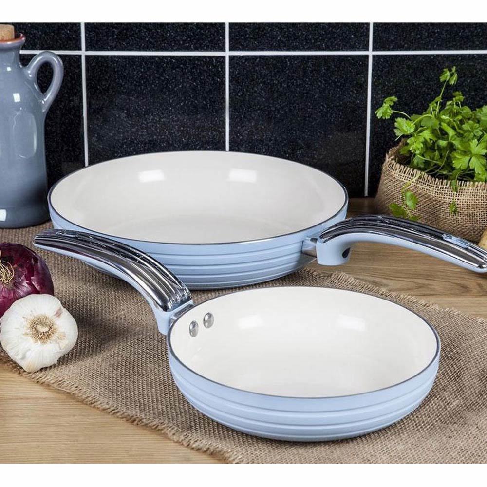 Koekenpannen set van 2 sky blue