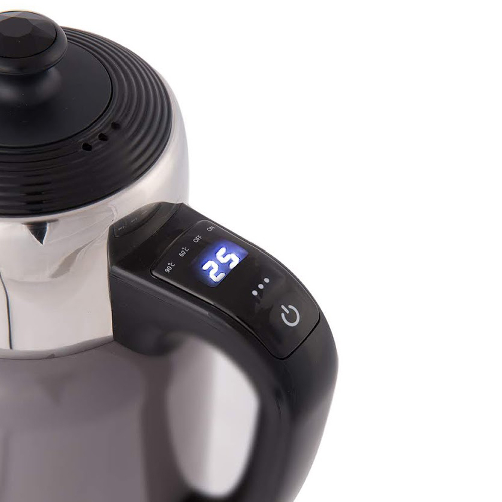 Retro waterkoker 1.7 liter almost black