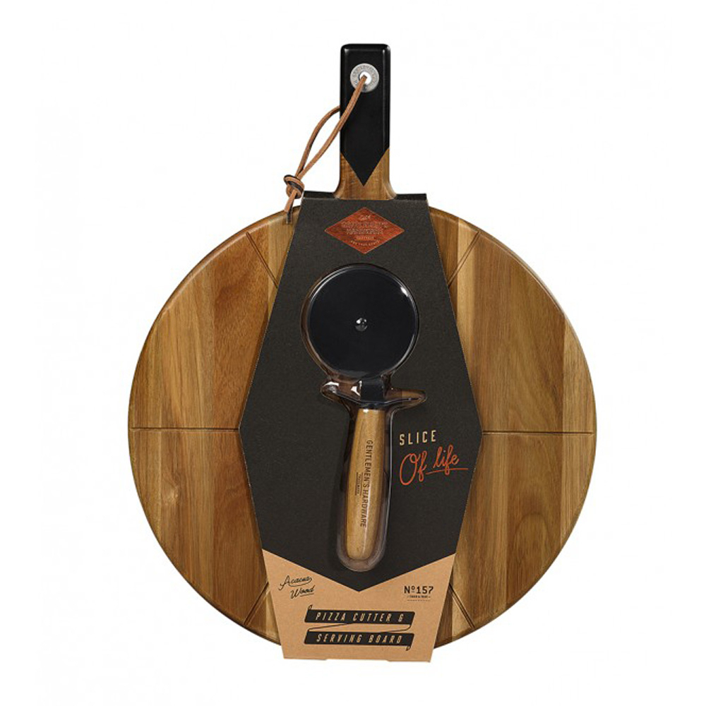 Gentlemen's Hardware Retro Pizzasnijder & Serveerplank