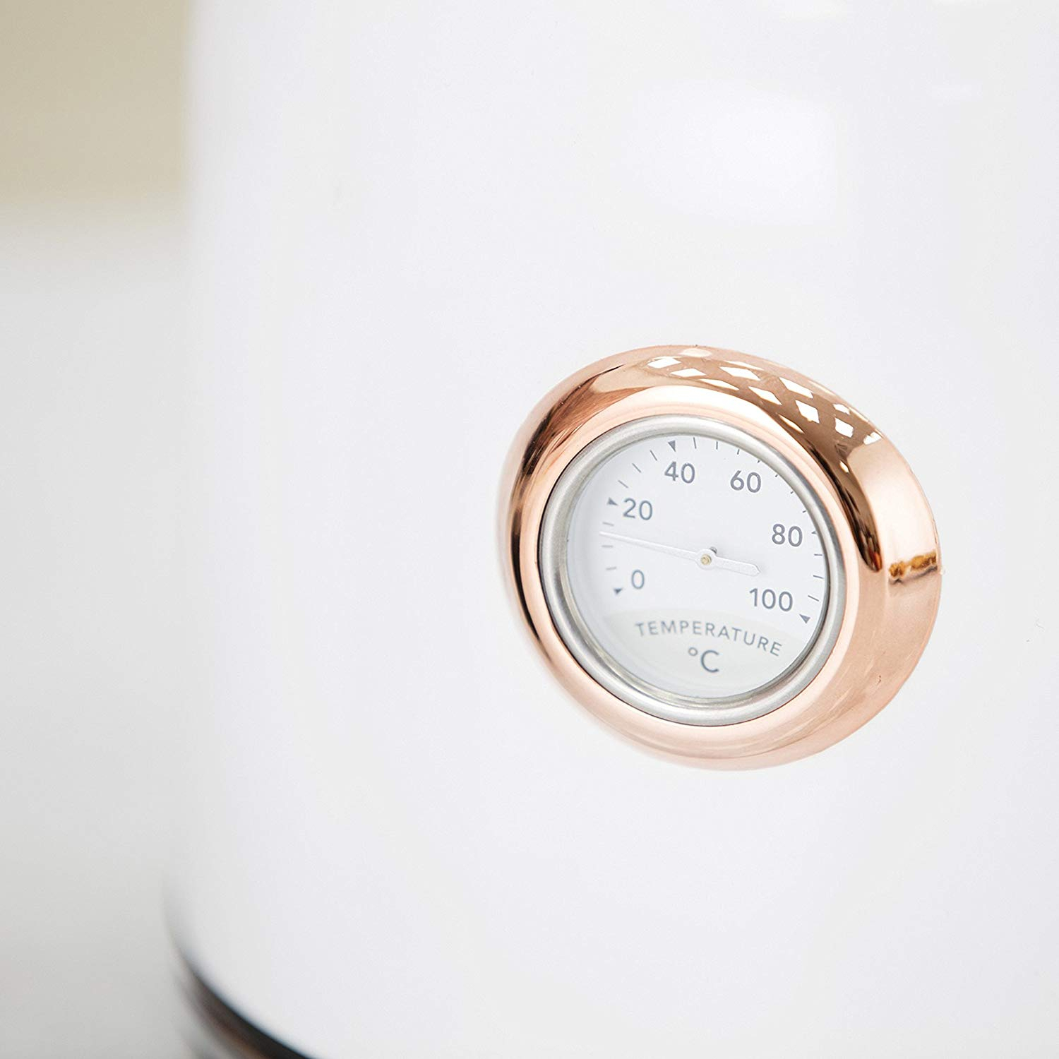 Retro waterkoker 1.7 liter bottega rose gold wit