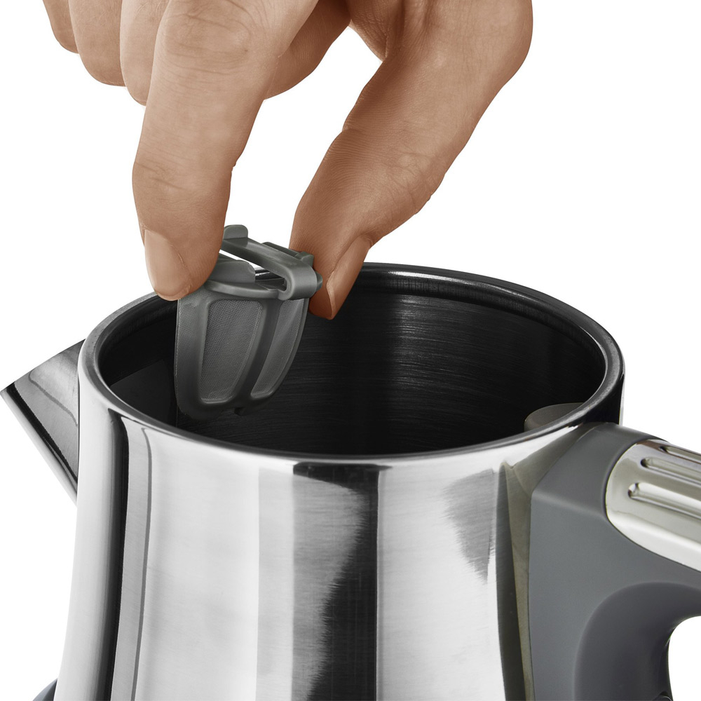 Retro waterkoker 1.5 liter grijs