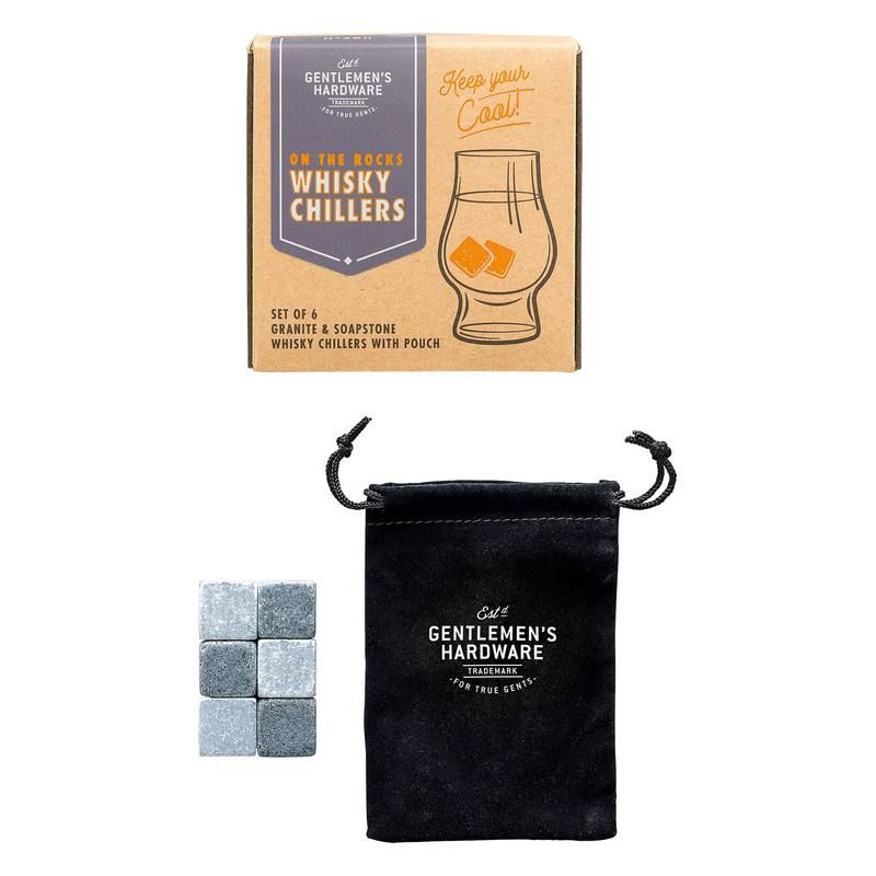 Retro whisky koelers - set van 6 whisky stenen