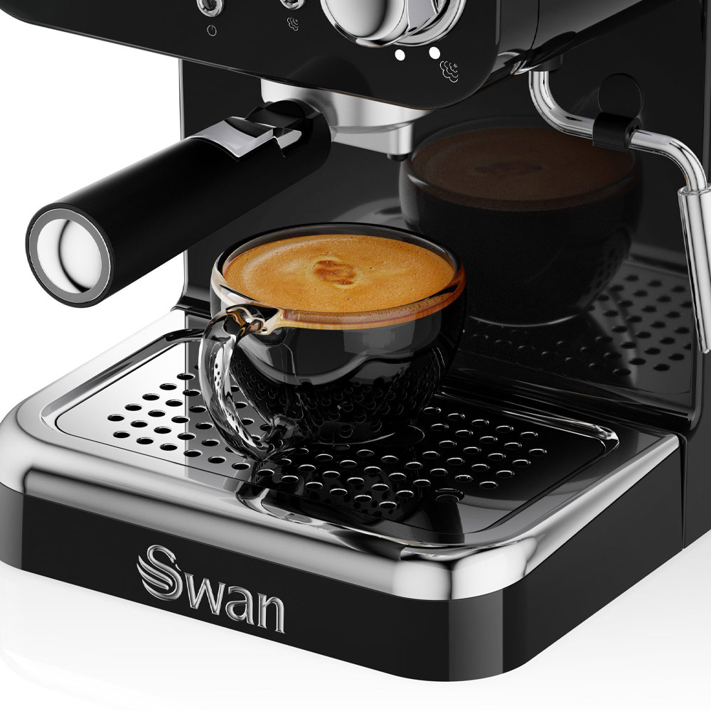 Retro espressomachine zwart