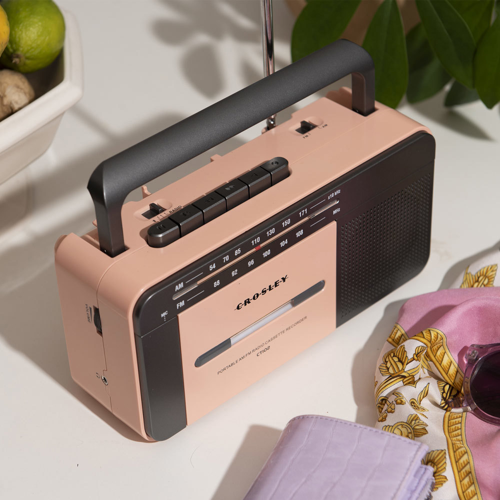 Crosley CT102A Portable Radio Cassettespeler Bluetooth Roze