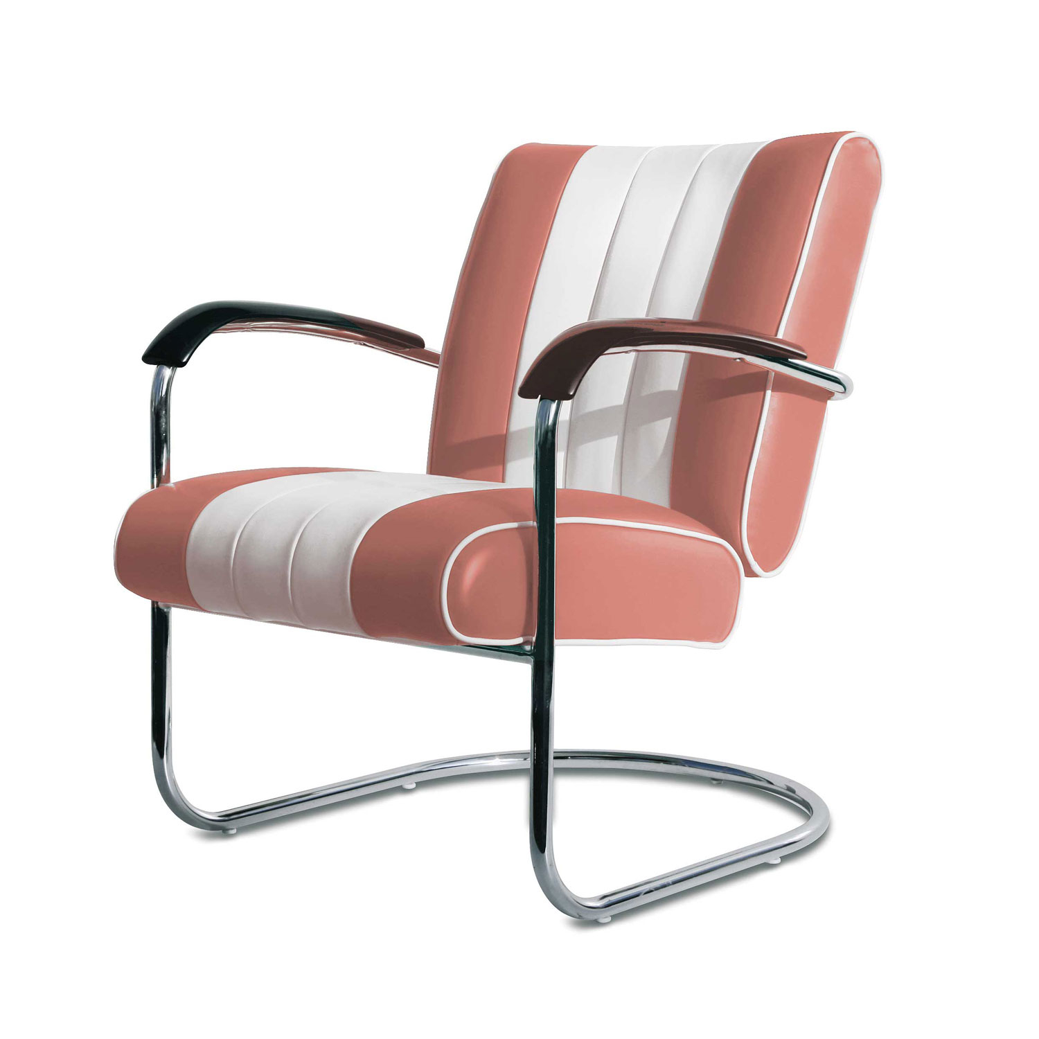 Bel Air Retro Loungestoel LC-01 Dusty Rose