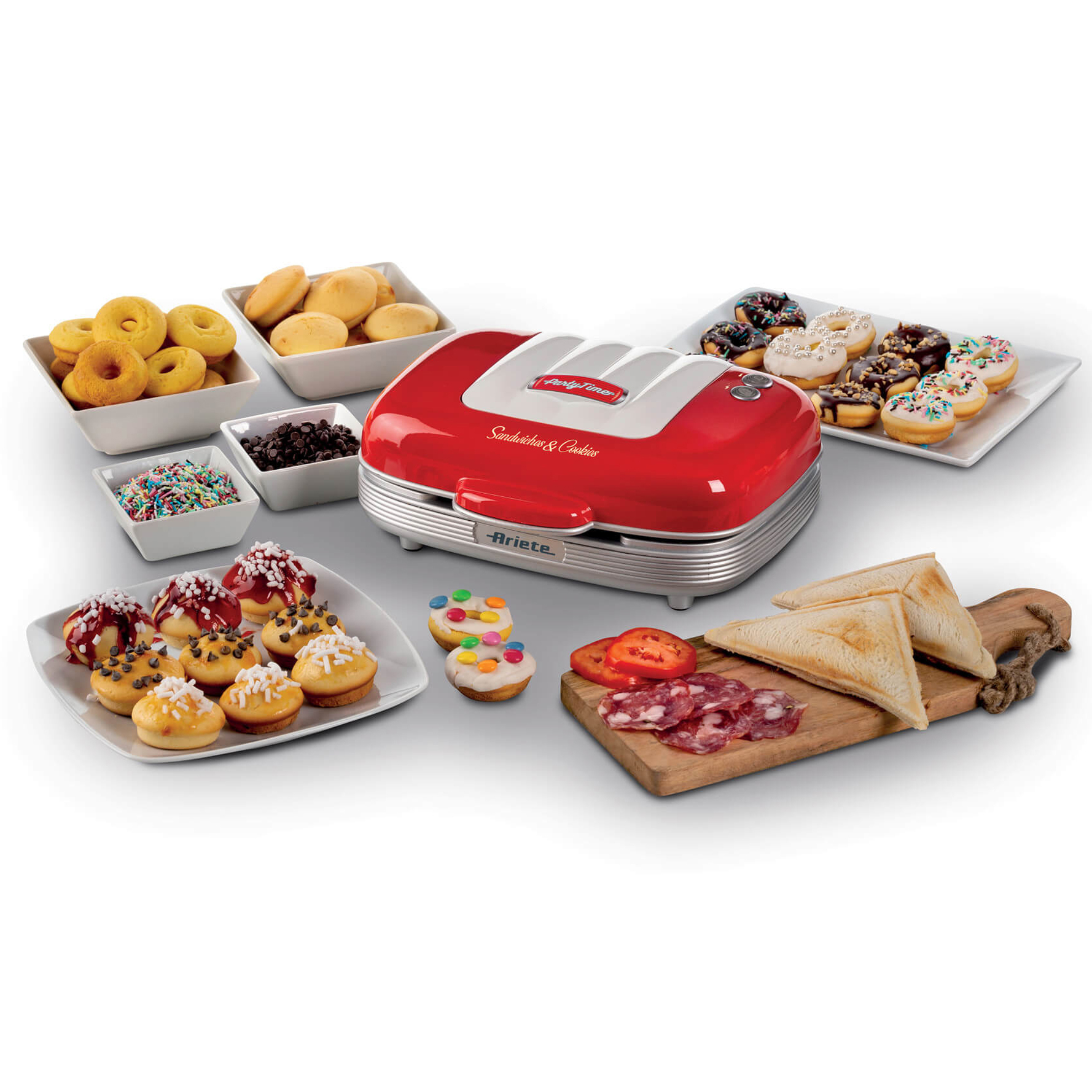 Ariete retro sandwich & cookies maker rood