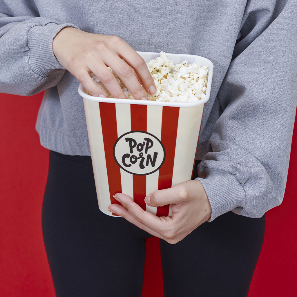 Popcorn kom retro rood 