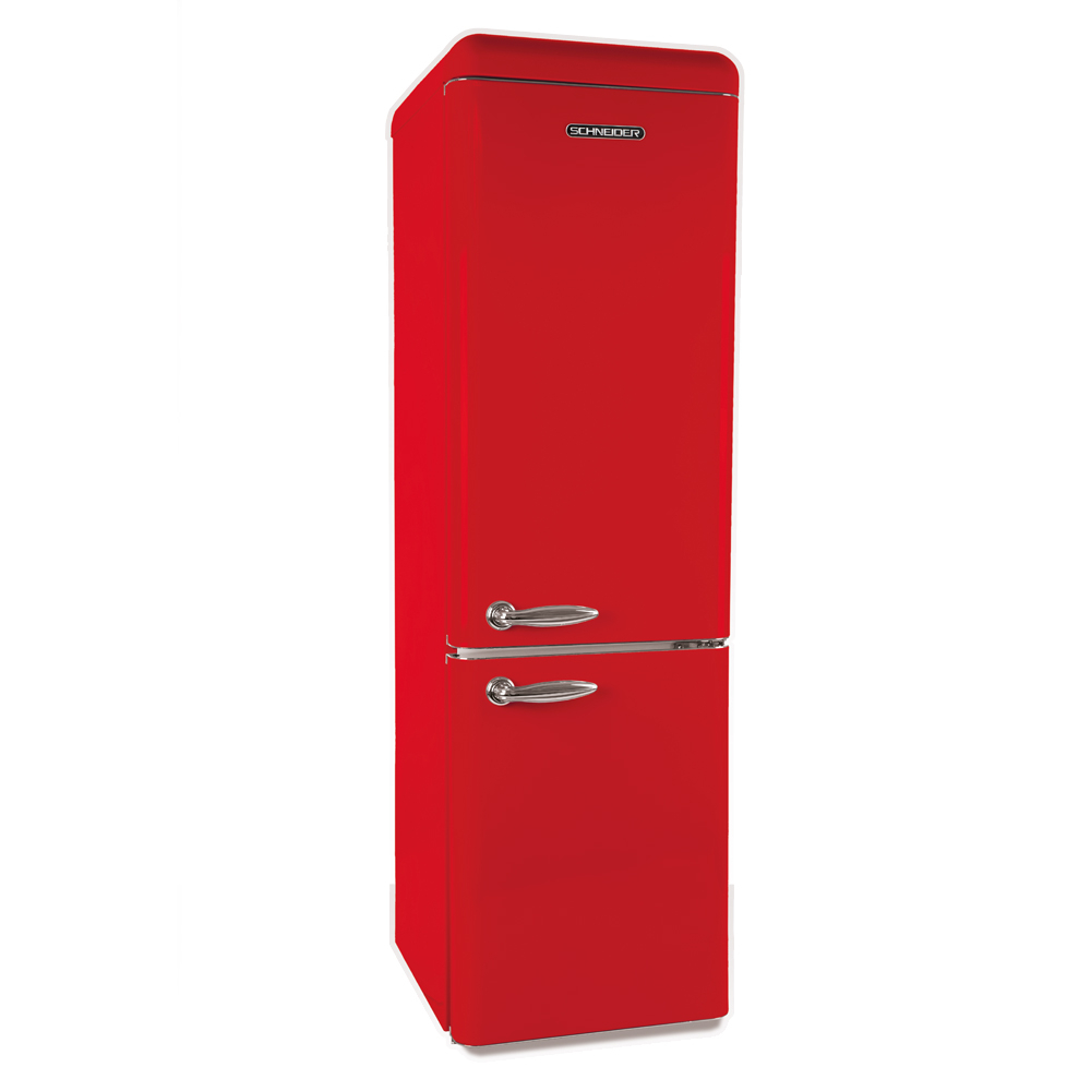 Schneider SCB 300 V Retro Koelkast Fire Red - Retro koel-vriescombinatie