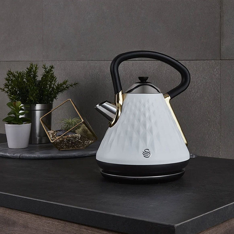 Swan Gatsby pyramid waterkoker 1.7 liter wit