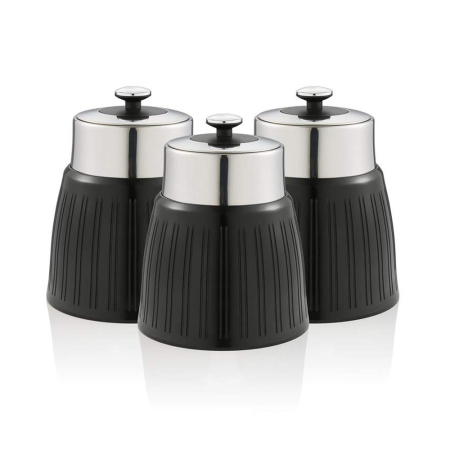 Opbergblikken set van 3 zwart - 2 kans