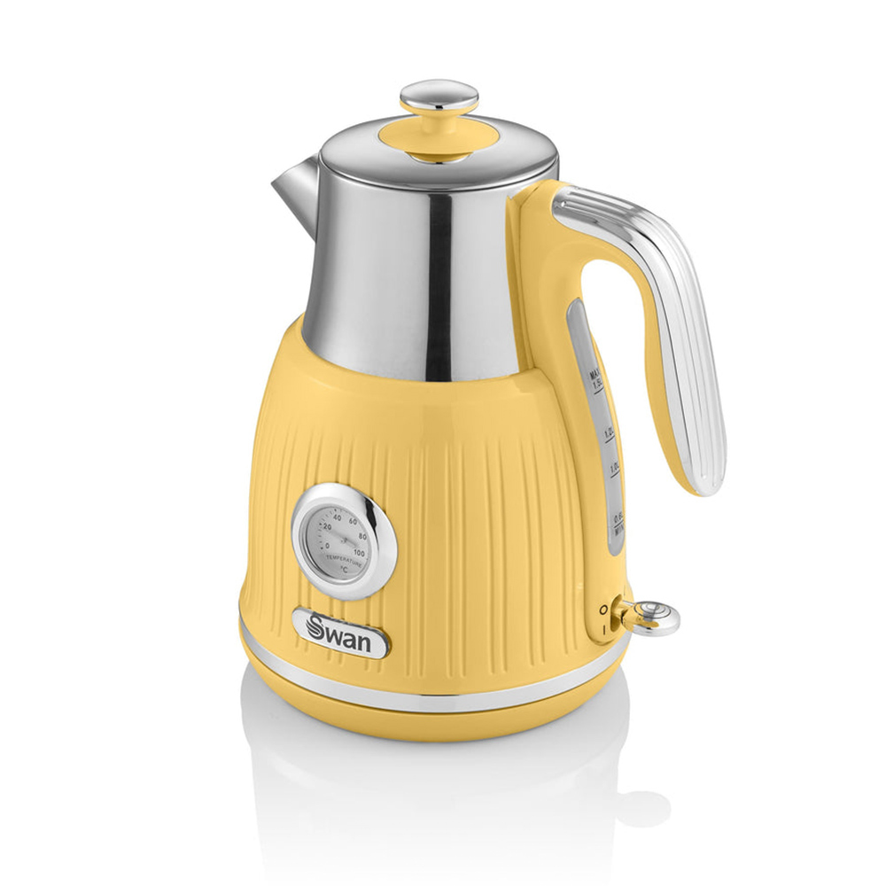 Swan SK31040YELN Retro Waterkoker 1.5 Liter Geel