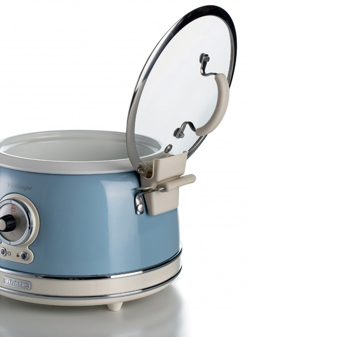 Ariete retro slowcooker & rijstkoker 1.8 liter blauw