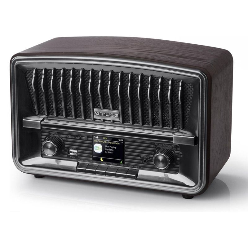 DAB+ Radio in vintage design met bluetooth en alarmfunctie