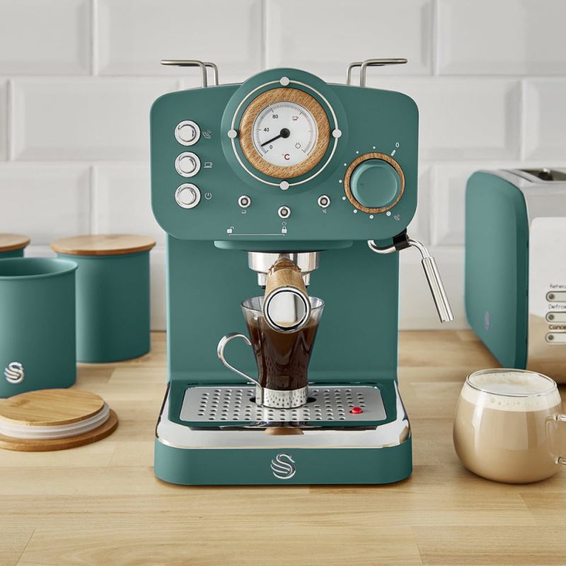 Swan Nordic Retro Espressomachine Groen